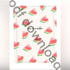 Watermelon Print Art